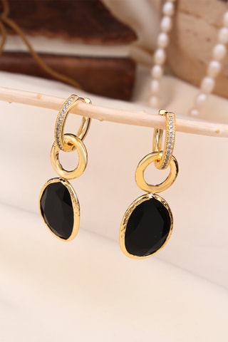 Pendientes - Ojo de gato y circones