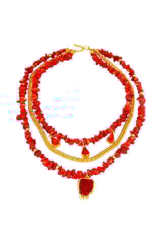 Collar - Coral y zafiro