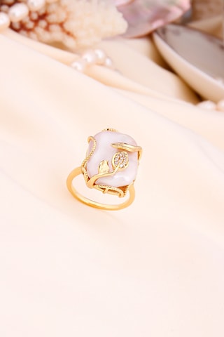 Anillo - Chapado en oro amarillo