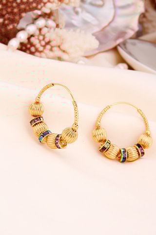 Criollas - Chapado en oro amarillo y circones