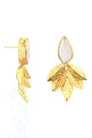 Pendientes bañados en oro fino amarillo - Perlas cultivadas