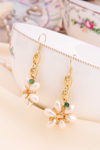 Pendientes - Chapado en oro amarillo y circones