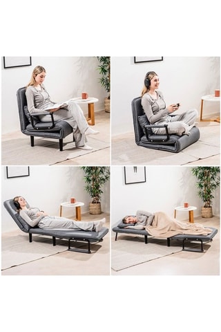 Sofá cama convertible 4 en 1 - Gris