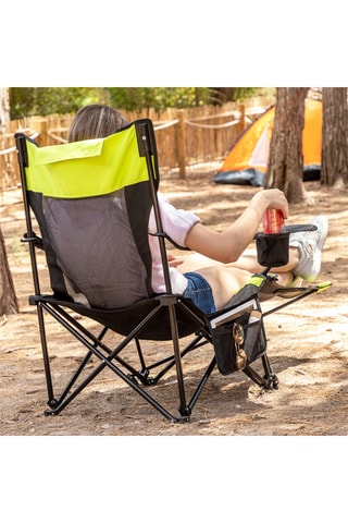 Silla de camping - Verde y negro - Hasta 120 kg