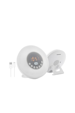 Radio despertador LED Sunrise - Blanco