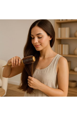 Cepillo para el pelo de cerámica Beautifly HA-12 - Dorado - 32 mm