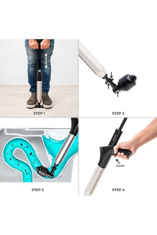 Sturalavandini ad alta pressione ad aria compressa - Nero e argentato - 55,5 x 20 x 5 cm