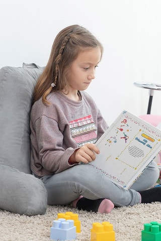 Cojín y mesa auxiliar - 70 x 45 x 45 / 60 x 27 x 40 cm