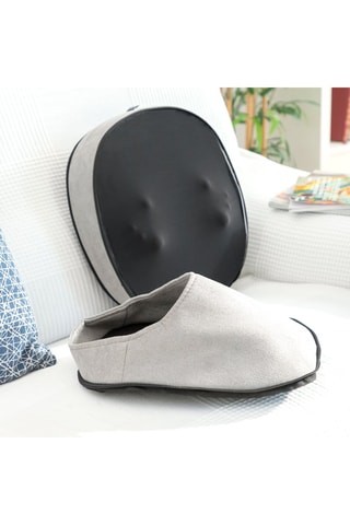 Masajeador de shiatsu térmico 2 en 1 - Gris