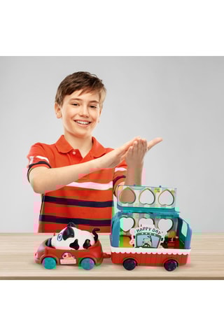 Perro interactivo con remolque y juego de snacks - 24 piezas - Desde 3 años