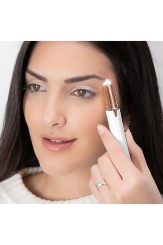 Depiladora facial de precisión inalámbrica - Blanco y dorado