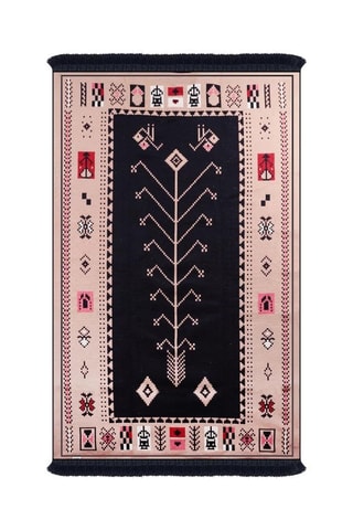 Alfombra - Beige y negro - 120 x 180 cm