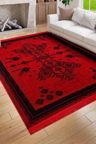 Alfombra - Rojo - 80 x 150 cm