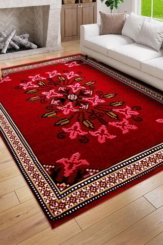 Alfombra - Rojo - 80 x 150 cm