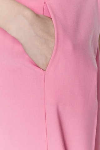 Pantalon en laine taille haute - Rose poudré