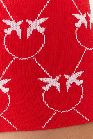 Jupe fourreau taille haute - Rouge