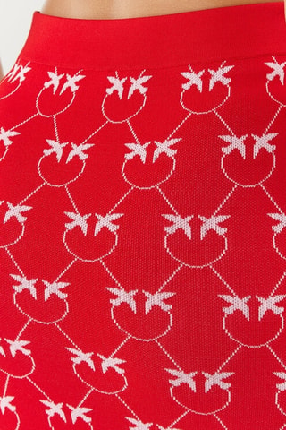 Jupe fourreau taille haute - Rouge
