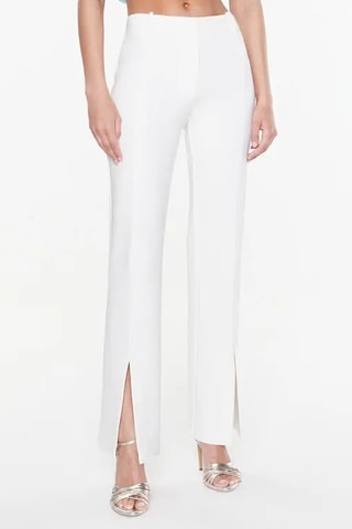 Pantalon taille haute - Blanc