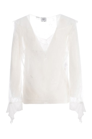 Blouse en dentelle - Blanc