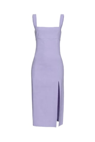 Robe droite en lin - Mauve
