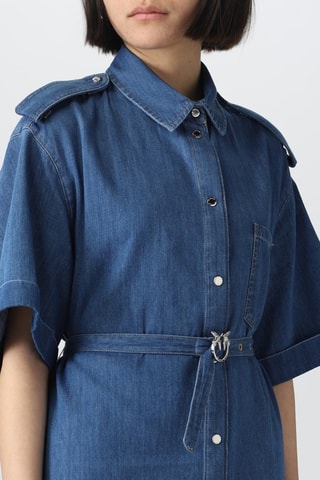 Robe chemise en jean - Bleu