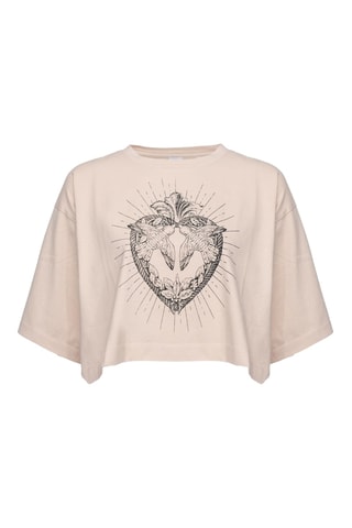 T-shirt cropped - Rose clair