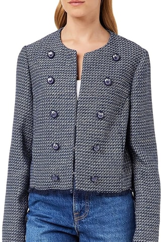 Veste en tweed - Bleu marine