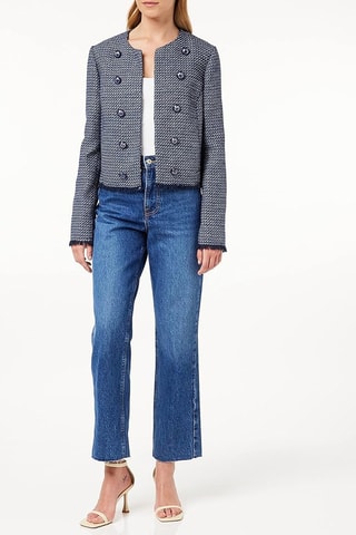 Veste en tweed - Bleu marine