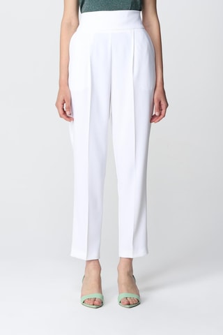 Pantalon taille haute - Blanc