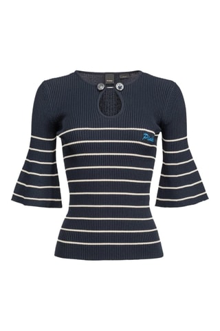 Pull - Bleu marine et blanc