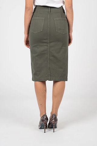 Jupe droite taille haute - Vert