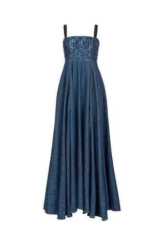 Robe longue en jean - Bleu