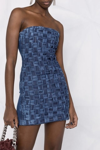Robe bustier en jean - Bleu