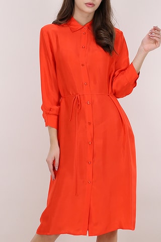 Robe chemise - Rouge brique