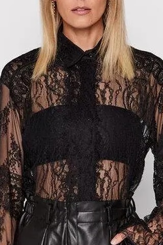 Chemisier en dentelle - Noir