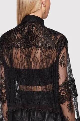 Chemisier en dentelle - Noir