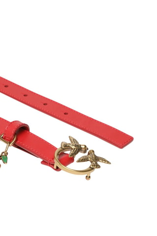 Ceinture en cuir Love One Mini - Rouge