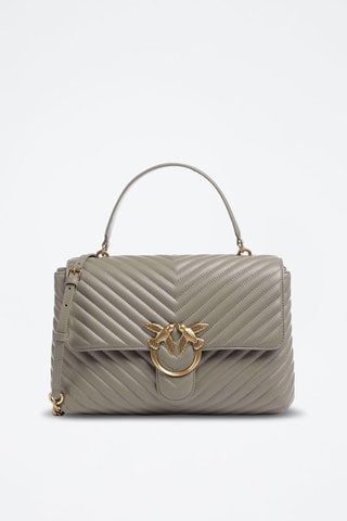 Sac à main en cuir Love - Taupe