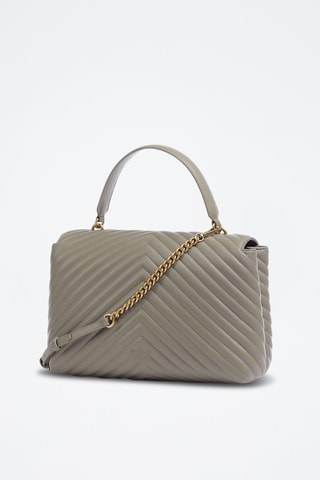 Sac à main en cuir Love - Taupe