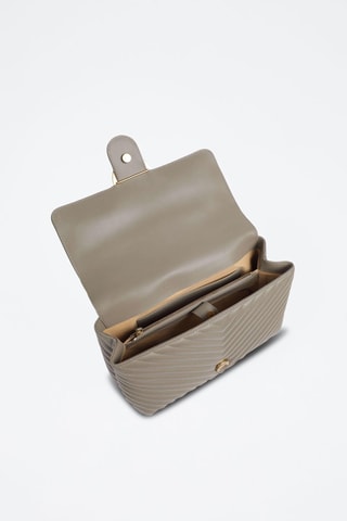 Sac à main en cuir Love - Taupe
