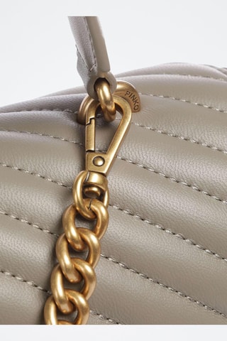 Sac à main en cuir Love - Taupe