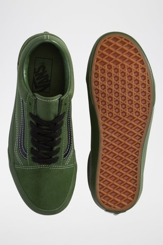 Baskets en cuir Old Skool - Vert et noir - Vans