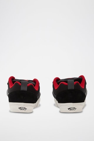 Baskets en cuir Knu Skool - Noir et rouge - Vans