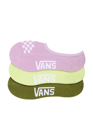 3 paires de socquettes - Mauve, vert citron et vert olive