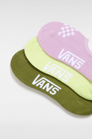 3 paires de socquettes - Mauve, vert citron et vert olive