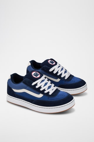 Baskets en cuir Skate Estazzo - Bleu marine
