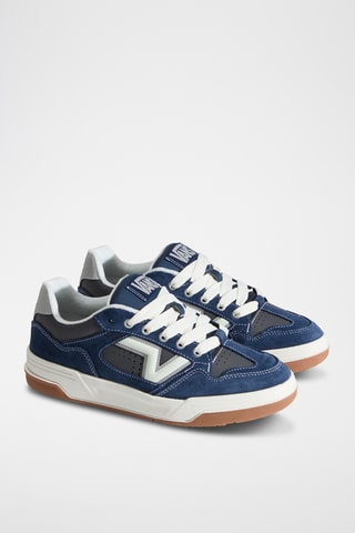 Baskets en cuir Upland - Bleu marine