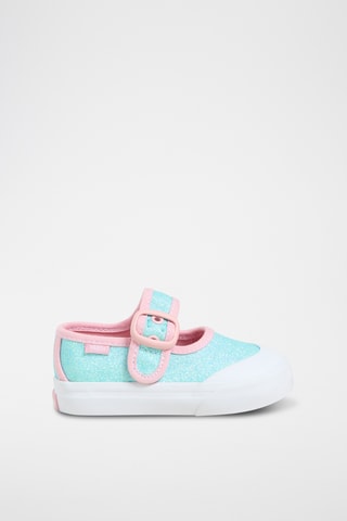 Babies Mary Jane - Ciel chiné et rose