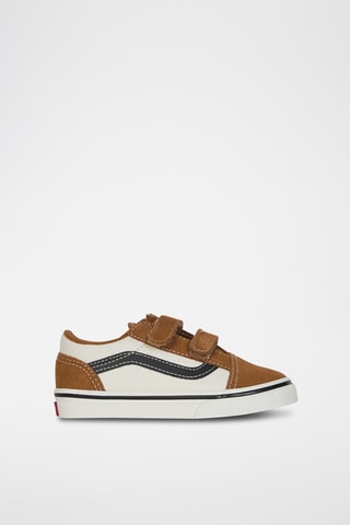 Baskets en nubuck Old Skool V - Marron et blanc