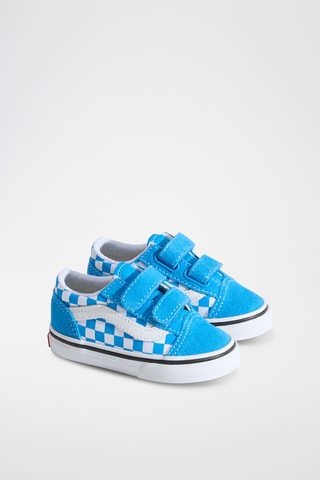 Baskets en nubuck Old Skool V - Ciel et blanc